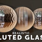 Realistic fluted, ribbed, and frosted glass material in Unreal Engine 5 | Tutorial